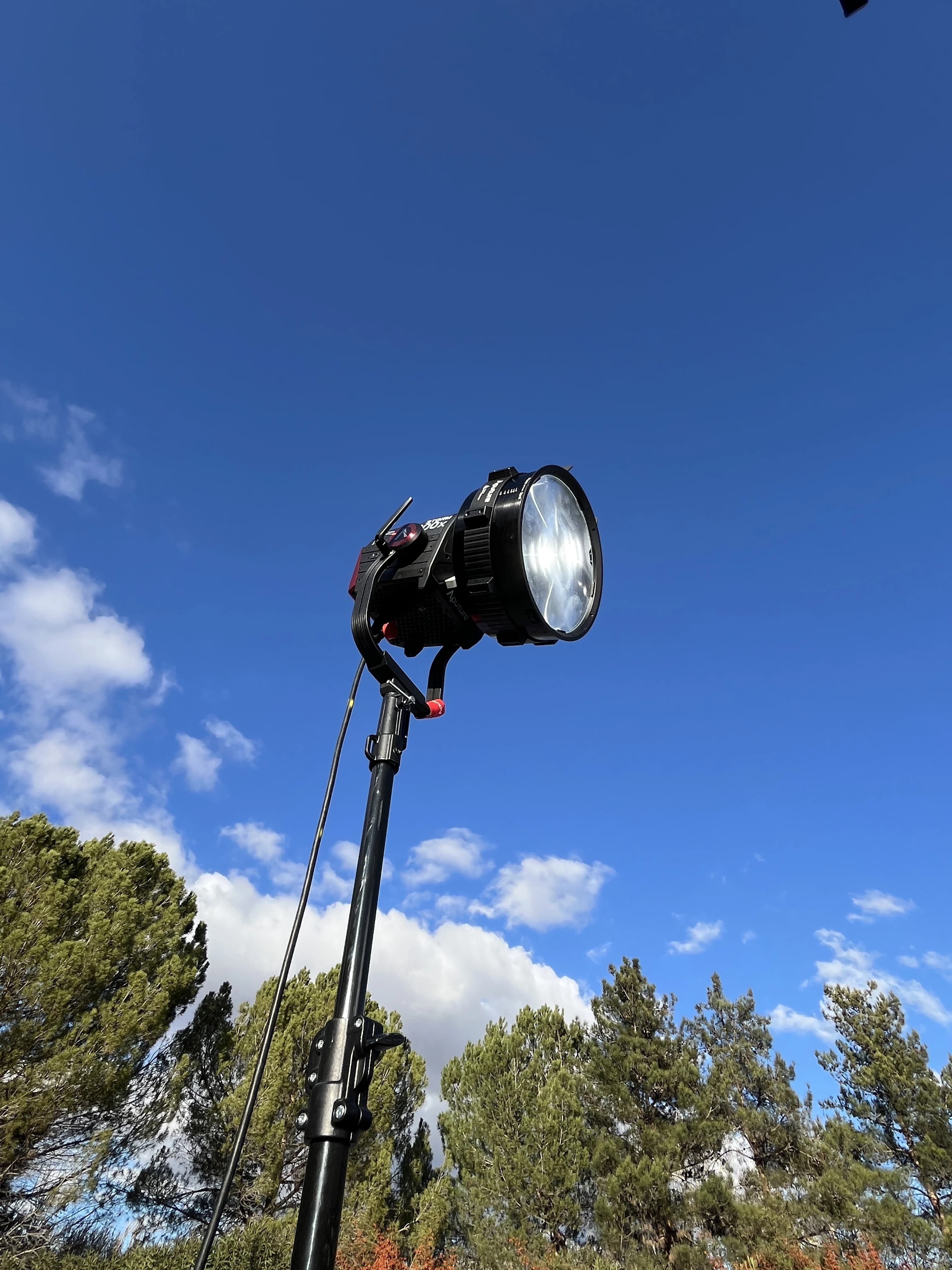 Lighting rental equipment in use